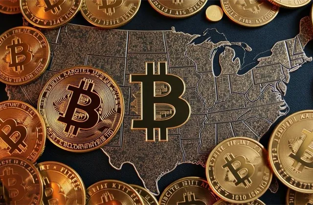 Bitcoin a Spojené státy - ilustrační foto